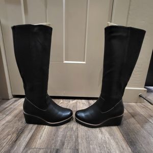 Soul Naturalizer tall black wedge boots. Size 7.5.